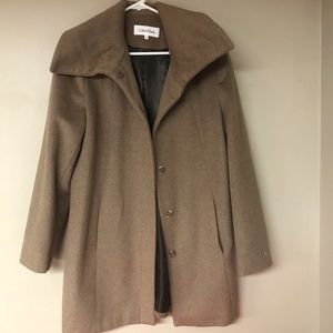 Calvin Klein longline notch lapel coat